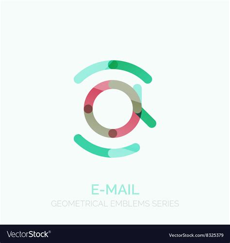 Email business symbol or at sign logo Royalty Free Vector