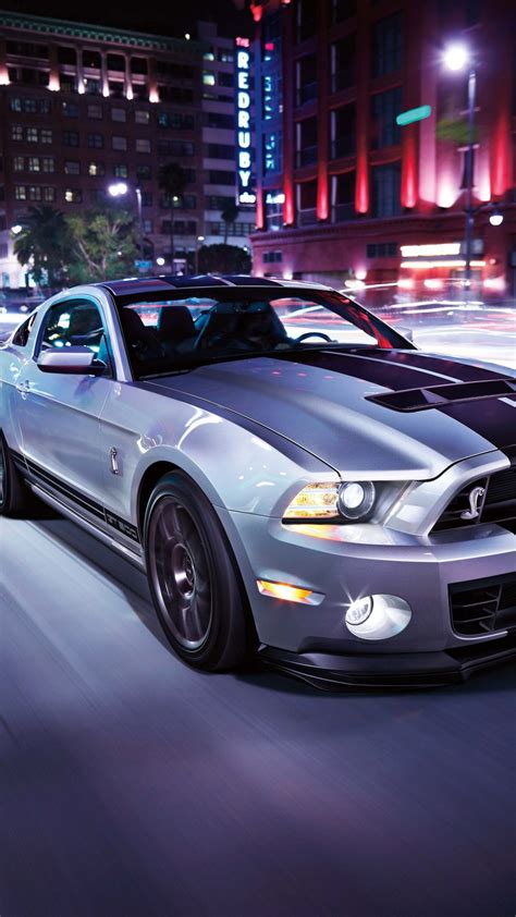 Ford Mustang Night Street 4K Ultra HD Mobile Wallpaper