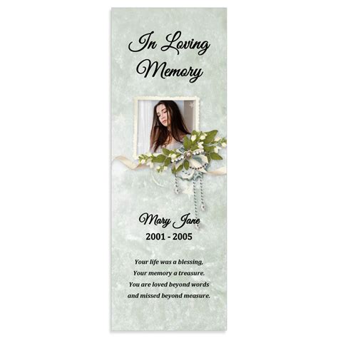 Free Memorial Bookmark Template: Floral » Urns | Online