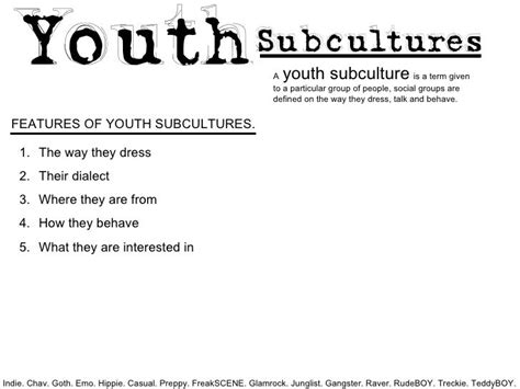 Youth subcultures