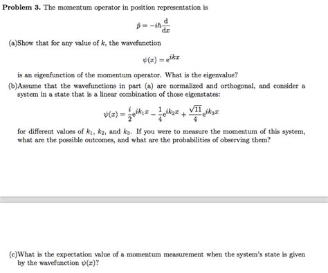 The momentum operator in position representation is p | Chegg.com