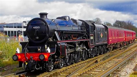 Black 5 Steam Train - 45212 Passes Basingstoke For Yeovil - Thursday 8th March 2018 - YouTube