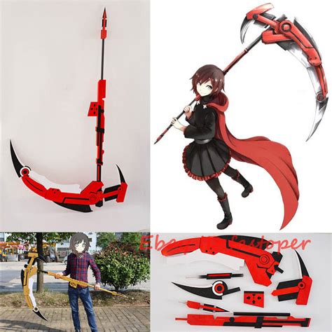 RWBY Ruby Cosplay Crescent Rose Handheld Detachable Weapon Ruby Rose Red Gold | eBay