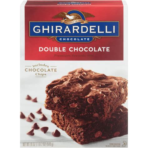 Ghirardelli® Double Chocolate Premium Brownie Mix 18 oz. Box - Walmart ...