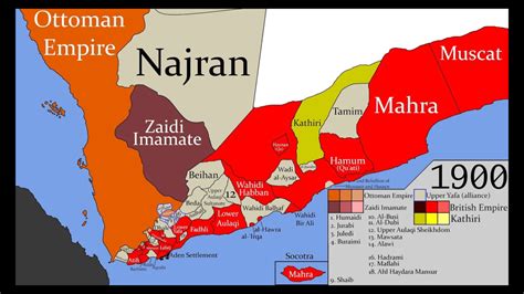 Map of Yemen (1900) : r/islamichistory