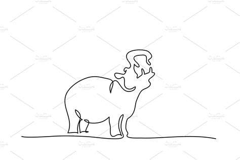 Hippo silhouette symbol ~ Illustrations ~ Creative Market