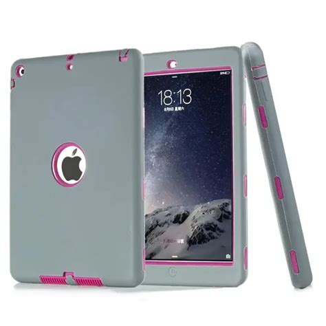 LD Protective Shockproof Rubber Silicone PC Case for Apple iPad AIR 1 Cases Cover Kids Hybrid ...