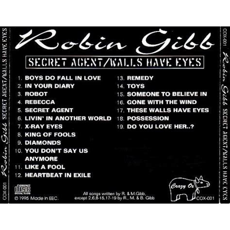 Secret agent / walls have eyes (2 lps on 1 cd) cd by Robin Gibb (Bee ...