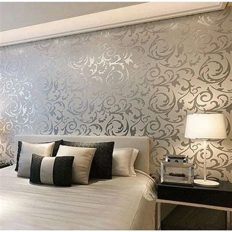 Vinyl Paper and Leatherette Bedroom Designer Wallpaper at Rs 2500/roll in Bengaluru