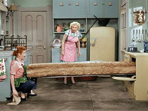 Lucy and Ethel in The I Love Lucy episode, "Pioneer Women."...colorized ...