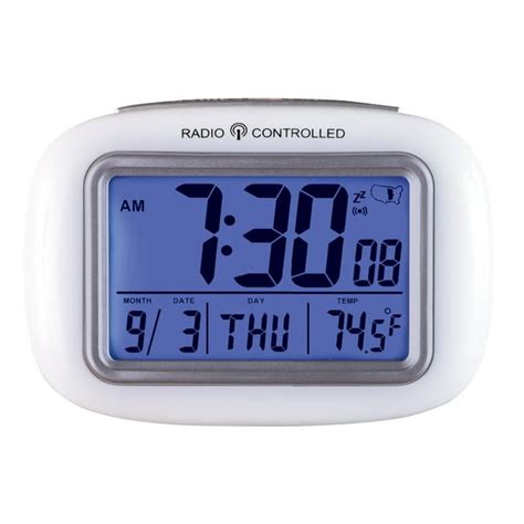 Collections Etc Cordless Atomic Digital Alarm Clock, White - Walmart ...