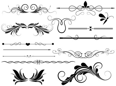 Divider & Page Decoration Vectors Designs Brushes, Shapes & PNG - Free ...