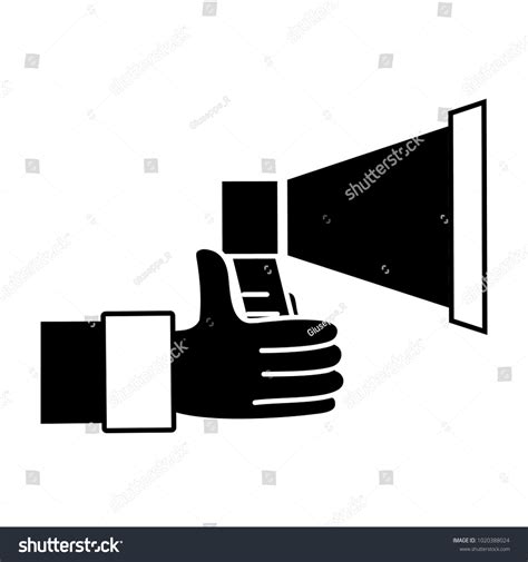 Silhouette Man Hand Megaphone Speaker Message Stock Vector (Royalty Free) 1020388024 | Shutterstock