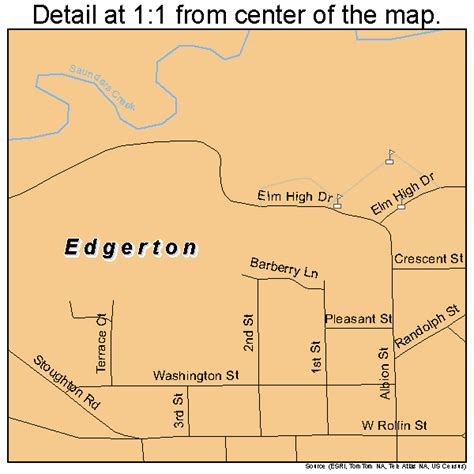 Edgerton Wisconsin Street Map 5522575