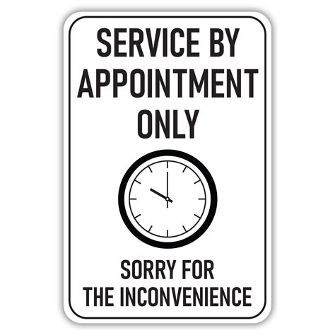 By Appointment Only Sign Printable Free