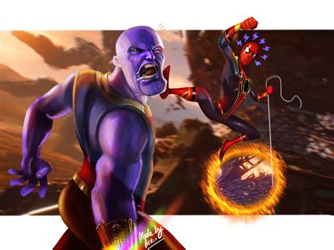 Get Spider Man Vs Thanos Infinity War Gif | Spider-Man Hintergrund