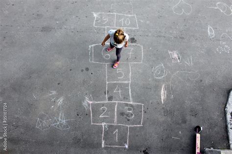 hopscotch Stock Photo | Adobe Stock