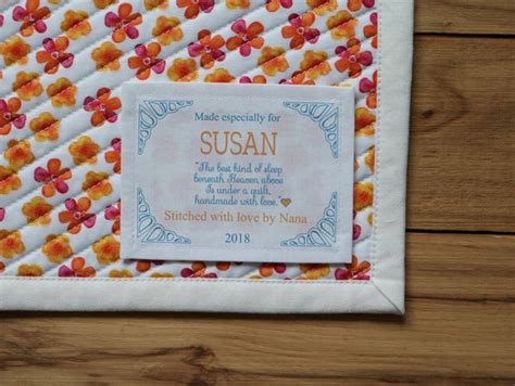 Large Quilt Labels Personalized Sewing Labels Personalized | Etsy