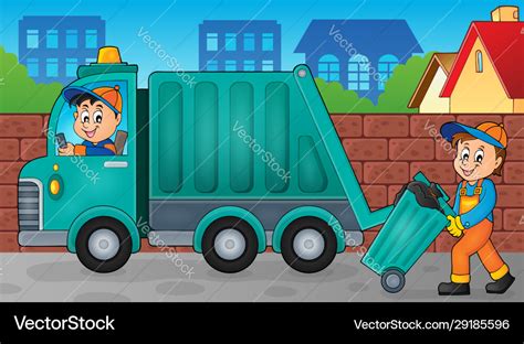 Garbage collector theme image 3 Royalty Free Vector Image