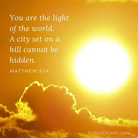 You ARE Light - Matthew 5:14 {Scripture Memory Challenge} - Do Not Depart