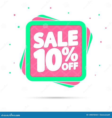 Sale 10 Off, Discount Banner Design Template, Extra Promo Tag, Vector Illustration Stock Vector ...