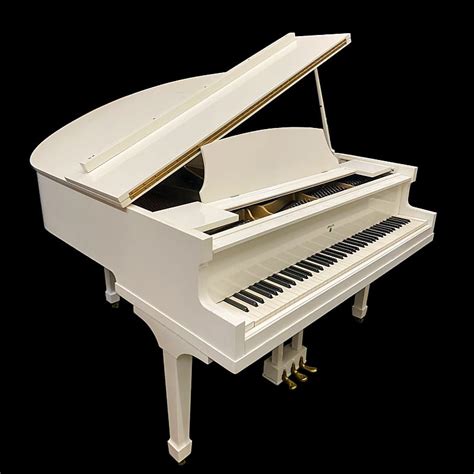 Sweet white baby grand piano 4'10'' | Reverb