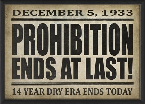 "Prohibition Ends at Last" Framed Poster, 18.13"x25.13" - Contemporary ...