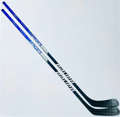 New 2 Pack Custom Blue Bauer Vapor Hyperlite (2S Pro Build) Hockey Sticks-LH-P90T-82 Flex ...