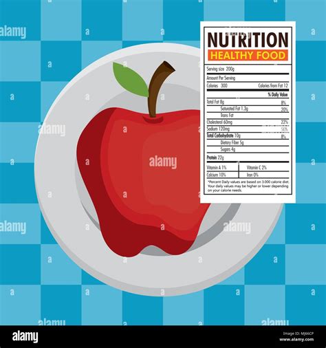 apple with nutrition facts Stock Vector Image & Art - Alamy