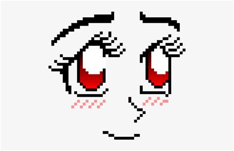 Anime Face - Anime Face Pixel Art Transparent PNG - 600x570 - Free ...