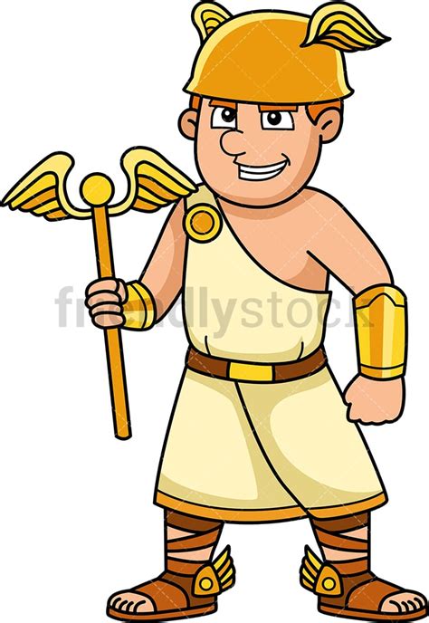 Hermes Greek God Cartoon Vector Clip Art Of Hermes Head Of A Greek ...