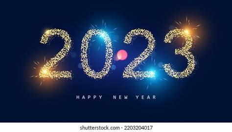 Happy New 2023 Year Poster Template Stock Vector (Royalty Free ...