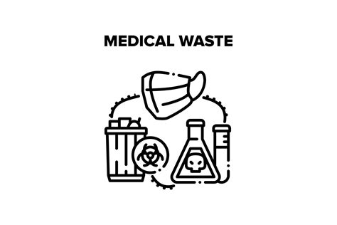 Medical Waste Vector Black Illustrations Graphic by pikepicture ...