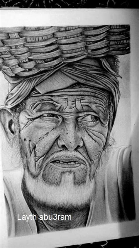 Realistic Old Man Drawing