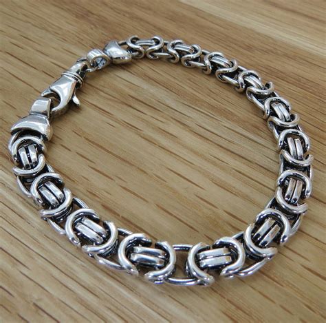 men's heavy silver chain detail bracelet by hurleyburley man | notonthehighstreet.com