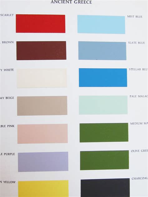 Palette Ancient Greece. From Color for Interiors by Faber Birren. 1963.