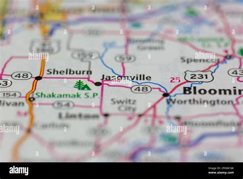 Jasonville map hi-res stock photography and images - Alamy