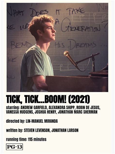 "Tick Tick Boom Movie" Poster for Sale by rachwoz14 | Redbubble