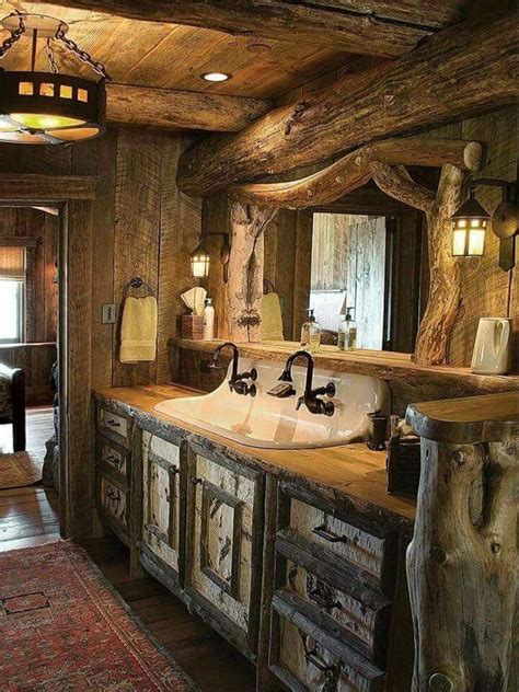 Cozy cabin bath | Rustic house, Rustic bathrooms, Rustic bathroom designs