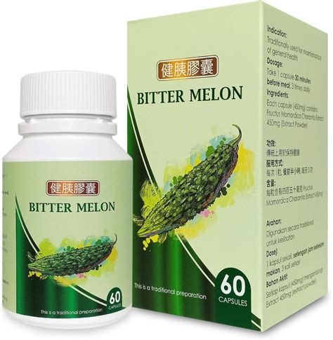 Bitter Melon Capsules 450mg | 60 Capsules/Bottle | Blood Sugar Support Supplements ...