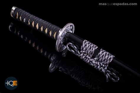 WAKIZASHI with black wood sheath - +queespadas