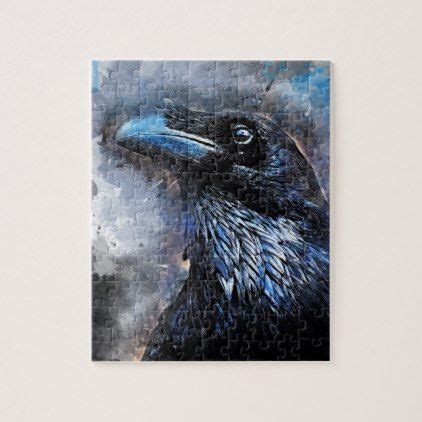 Crow art #crow #bird #animals jigsaw puzzle - home gifts ideas decor special unique custom ...