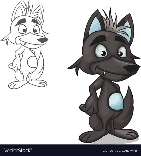 Wolf character Royalty Free Vector Image - VectorStock