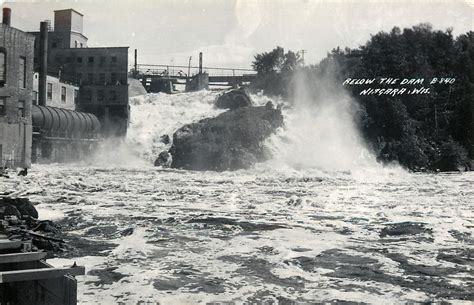 Niagara Wisconsin~Buildings Below the Dam~1951 Real Photo Postcard~RPPC ...