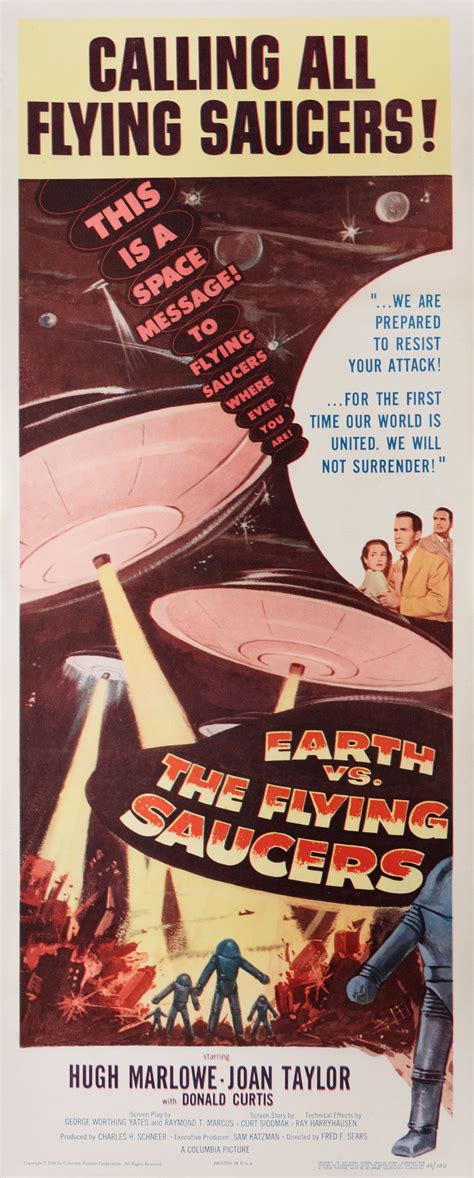 Earth vs. the Flying Saucers Original 1956 U.S. Insert Movie Poster - Posteritati Movie Poster ...