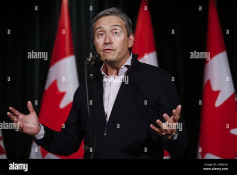 Francois-Philippe Champagne, Minister of International Trade, speaks to ...