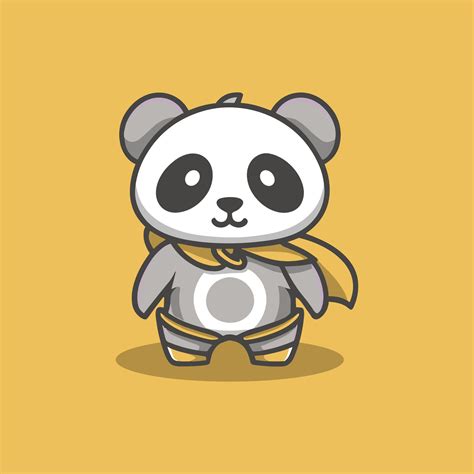 Vector cute Panda Character Heroes 36358317 Vector Art at Vecteezy