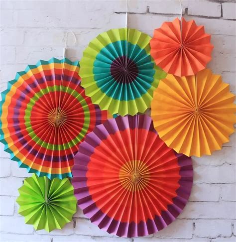 Aliexpress.com : Buy 6pcs/set Colorful Tissue Paper Fan Craft Party Event Decoration, Hanging ...