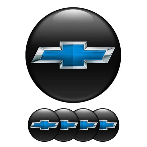 Chevrolet Silicone Stickers Center Cap Black with Blue logo | Wheel ...