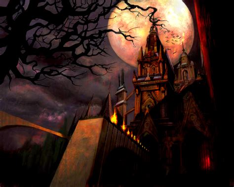 Halloween Castle Background